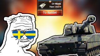 CV 90105 SWEDEN STEEL  WAR THUNDER [upl. by Ytsirt]