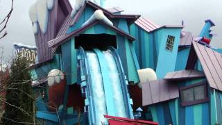 Dudley DoRights Ripsaw Falls exterior look after the 2011 rehab [upl. by Schwerin30]