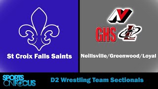 St Croix Falls vs NGL  D2 Wrestling Team Sectional [upl. by Notfa]