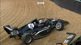 British F4 2024  Brands Hatch Race 1  Ninovic Crash [upl. by Afas]