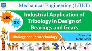 L 03 Industrial Application of Tribology in Design  Tribology and Terotechnology  Mechanical [upl. by Biancha]