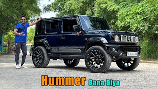 20 inches alloy wheel roof spoiler LED fog lamps PPF music system upgraded in Jimny 5 door [upl. by Ecirad]