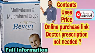 Bevon Drops  Dose  Uses  Composition  Full Information Bevon  Multivitamin [upl. by Nonek]