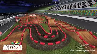 2022 Supercross  Animated Track Map  Round 9  Daytona [upl. by Monie]