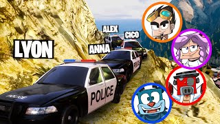 SCALO IL MONTE CHILLIAD CON VEICOLI DELLA POLIZIA SU GTA5 [upl. by Cathie]