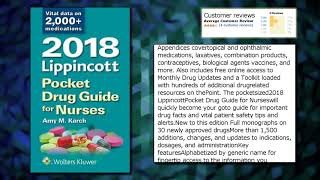 2018 Lippincott Pocket Drug Guide for Nurses [upl. by Atekihs]