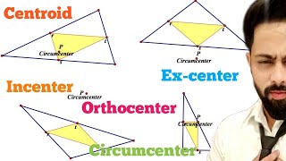 Centroid Incenter Circumcenter Orthocenter Excenter Questiones based on Different centers [upl. by Ev]