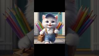 Cute Cat was colouring on car but suddenly cutecat kitten cat shorts viralshorts ytshorts [upl. by Notnilk]