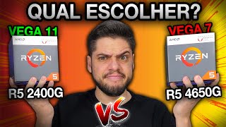 4650G vs 2400G Compensa VEGA 7 vs VEGA 11 LADO A LADO em JOGOS qual é a melhor escolha sem GPU [upl. by Anihsit]