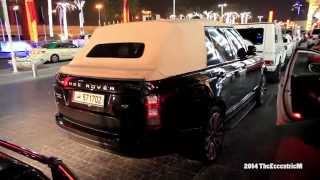 Unusual Range Rover Convertible L405 at The Dubai Mall  Includes startup and drive off [upl. by Dettmer]