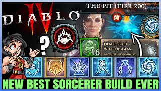 Diablo 4  New Best TRILLION DAMAGE IMMORTAL Season 4 Sorcerer Build  New Frozen Orb  OP  Guide [upl. by Aliuqet]