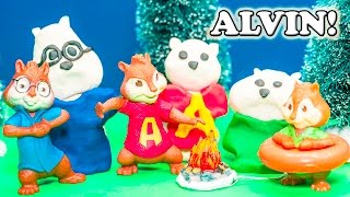 Alvin and The Chipmunks Play with Snow Play Doh Funny Toy Video [upl. by Enorel]