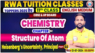 CBSE Class 11 Chemistry Chapter 2  Structure Of Atom Heisenberg’s Uncertainty Principal [upl. by Ancelin557]