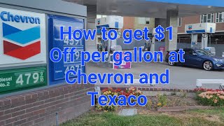 How to get cheaper gas at Chevron One dollar off per gallon using the Chevron application Save [upl. by Firehs187]