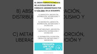 ✅ PREGUNTA TEST TCAE 01💊 FARMACOLOGIA OPE 2023 [upl. by Siuol]