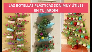 Haz maceteros con botellas plásticas y decora tu jardín 1 [upl. by Anilem556]