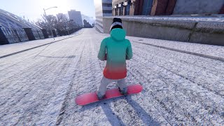 REALISTIC Downtown Snowboard Videogame Course Shredders [upl. by Proudman214]