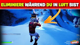 Eliminiere gegnerische Spieler während du in der Luft bist Fortnite Woche 4 Aufgabe [upl. by Sukramal801]