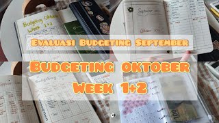 Budgeting Oktober Week 12  Evaluasi Budgeting September Week 34 budgeting savingschallenges [upl. by Linus]