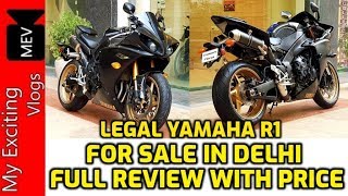 YAMAHA R1 FOR SALE IN DELHI FULL BIKE REVIEW WALKAROUND PRICE JASOLA NEW DELHI [upl. by Ecinrev]