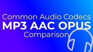 Common Audio Codecs Comparison MP3 AAC Opus [upl. by Arvid]