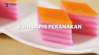 Kuih Lapis Peranakan  Penang Nyonya Kuih  EASY RECIPE [upl. by Arodoeht]