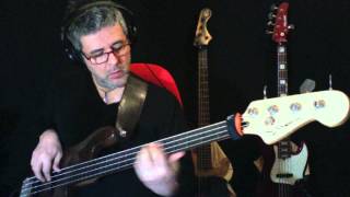 Dove sto domani by Pooh personal bassline by Rino Conteduca with fretless bass RS Guitar custom [upl. by Thierry]