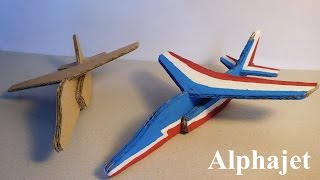 Fabrication dun Alphajet en carton [upl. by Wendin]