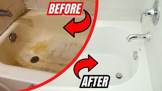 How to Clean Bathtub Stains So the Tub Looks New Again [upl. by Johnnie46]