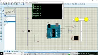 simulation of smart street lights with arduino in proteus  street lights automation in proteus [upl. by Desdamonna]