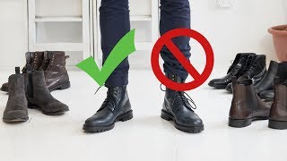 How to Style Boots This Fall  Mens Chelsea Combat and Dress Boot Inspiration [upl. by Zalucki]