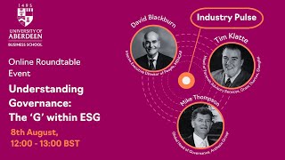 Industry Pulse Series Understanding Governance The “G “ within ESG [upl. by Arianie]