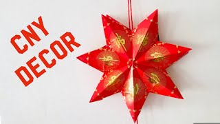 Red Packet Lantern  red packet star lantern  Chinese New Year Decoration Ideas Tutorial No  7 [upl. by Nnyroc]