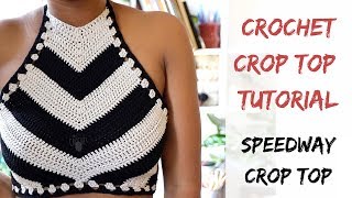 Crochet Speedway Crop Top Pattern Tutorial from Start to Finish [upl. by Otsuj475]