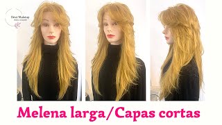 Corte melena muy larga con capas muy cortas [upl. by Sharpe]