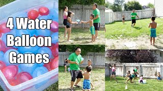 4 Fun Water Balloon Games [upl. by Inram]