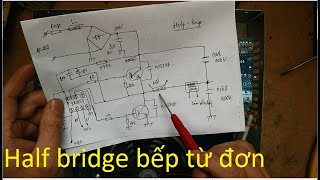 Bếp từ đơn chạy Half bridge 2 IGBTnửa cầu H [upl. by Nabe]