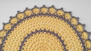 How to Crochet Round Placemat  Easy Crochet Knitting Placemats for Beginners  Crochet Placemat [upl. by Mauri]