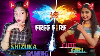 SHIZUKA GAMING Vs CUTE GIRL CUSTOM CHALLENGE 🔥🔥🔥 freefire garenafreefire gaming [upl. by Haikan127]