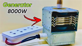 How to make 220v 8000w fuel less electric generator at home with amazing technique [upl. by Albin1]