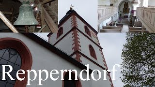 Repperndorf KT Die fünf Glocken der Evangelischen Laurentiuskirche Turmaufnahme [upl. by Oliver]