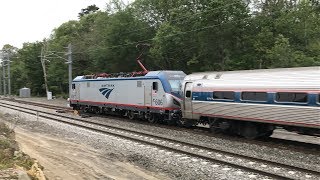 Amtrak HD 60fps Northeast Regional amp Acela Express  Liberty Interlocking in Kingston Horn Shows [upl. by Aiem954]