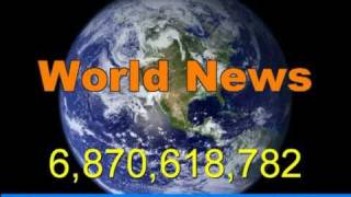 A World Population Clock in the World News [upl. by Dustin]