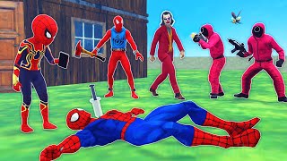 team spider man vs bad guy joker ► Spiderman watch tange tange in Granny house  funny animation [upl. by Anelle350]