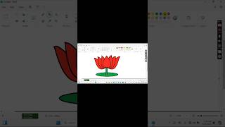 How to draw lotus flower in ms paint [upl. by Lacym]