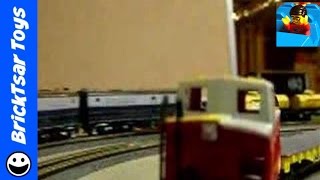 HO Model Railroad Train Ride and Crash TrainTsarFun old layout [upl. by Ard713]