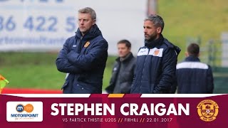 Stephen Craigan post Partick Thistle u20s [upl. by Gentille]