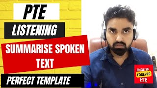 PTE Summarize Spoken Text  Which Template To Use For Summarise Spoken Text PTE Listening pte [upl. by Resa]