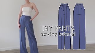 DIY StraightLeg HighWaisted Pants  Sewing Pattern by Dressmaking Amóre [upl. by Eiramacissej]