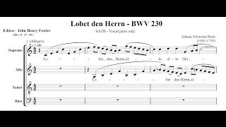 BWV230 Lobet den Herrn alle Heiden Tenor [upl. by Yroc]